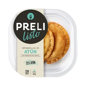 PRELI Empanadillas de atun, listas para calentar y comer 150 g.