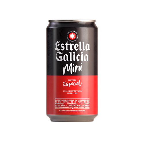 Cerveza especial mini ESTRELLA GALICIA ESPECIAL lata de 25 cl.