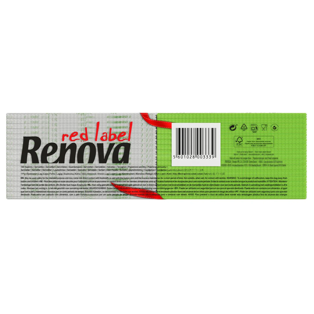 RENOVA Servilletas de papel desechables de color y decoradas RENOVA 140 uds.