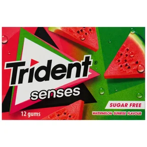 TRIDENT SENSES Chicles tableta sabor sandía 23 g.