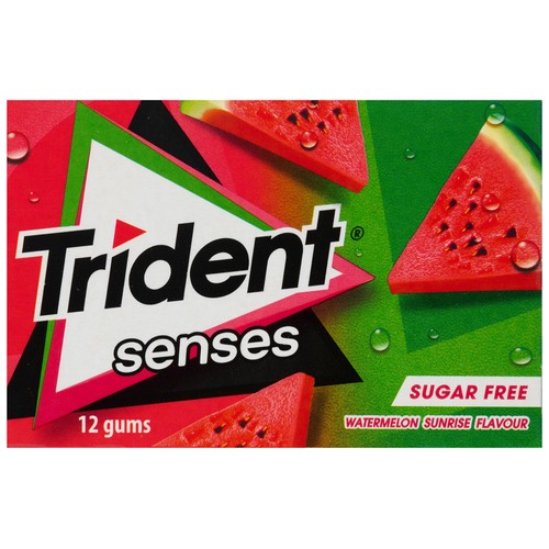 TRIDENT SENSES Chicles tableta sabor sandía 23 g.