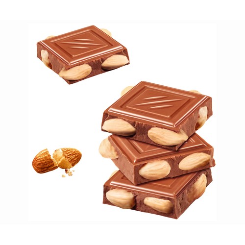 NESTLÉ Chocolate con leche con almendra entera 100 g.