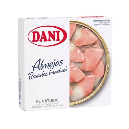 DANI Conserva de almejas rosadas machas Chilenas  Lata 63 g.