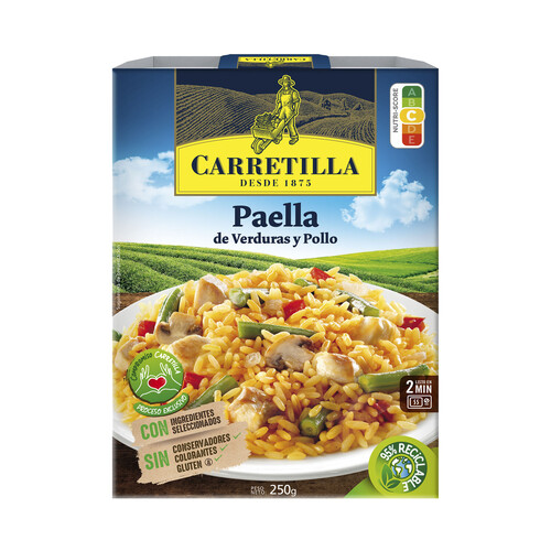 CARRETILLA Paella con verduras y pollo CARRETILLA 250 g.