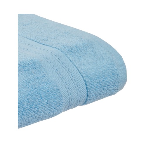 Toalla para tocador celeste 30x50cm algodón 400gsm modelo O Twist. ACTUEL