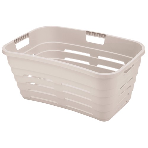 Cesta de 39l de plástico reciclado de maya, ideal para ordenación o ropa, ACTUEL