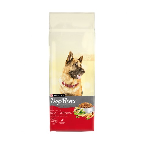 DOG MENU PURINA Comida para perro a base de buey y verduras 15 kilos.