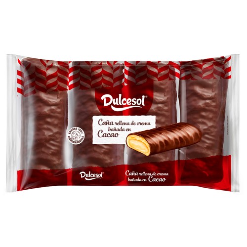 DULCESOL Caña de chocolate y crema 320 g.