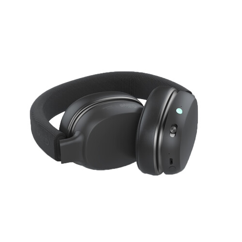 Auriculares bluetooth tipo diadema QILIVE Q1, micrófono, autonomía 17 horas, cable de audio, color negro.