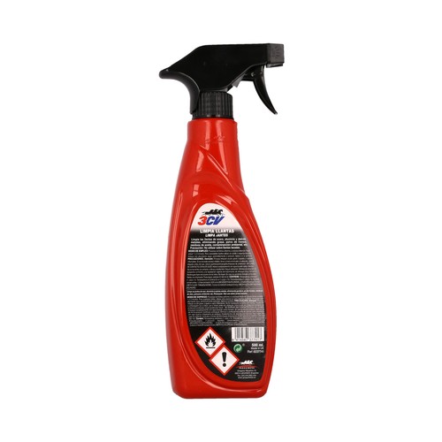 Limpia llantas desengrasante y abrillantador en spray, 500ml, 3CV.