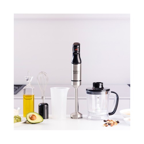 Batidora TAURUS Rocket 1500 Nero Plus Inox, 3 accesorios.
