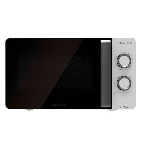 Microondas CECOTEC Proclean 3010 color blanco y negro, capacidad 20L, potencia 700 W.