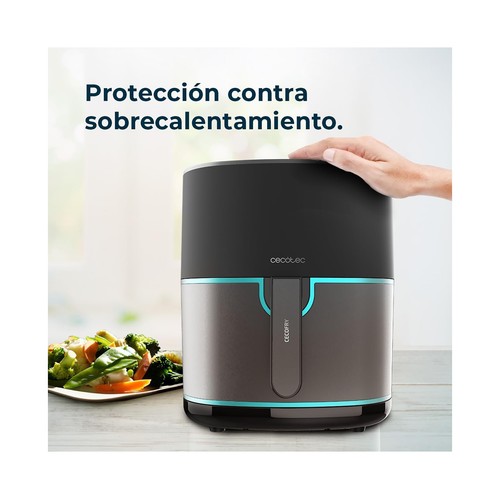 Freidora de aire 6,5L, 1700W, CECOTEC Cecofry Fantastik Inox 6500.