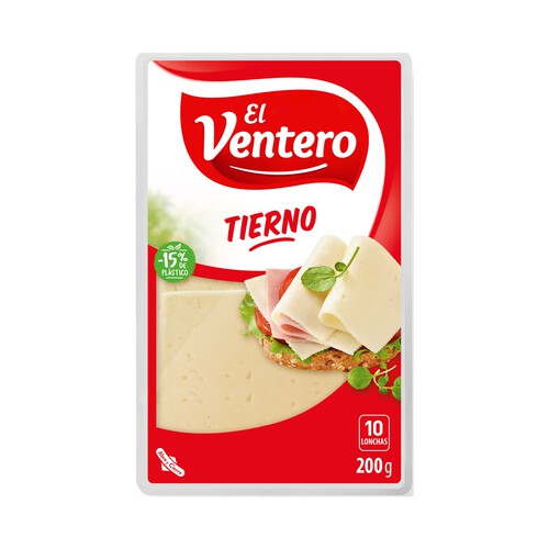 EL VENTERO Queso en lonchas tierno EL VENTERO 200 g.