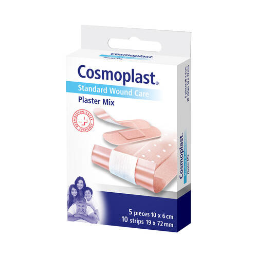 Apositos textiles con almohadilla altamente absorbente COSMOPLAST 15 uds.