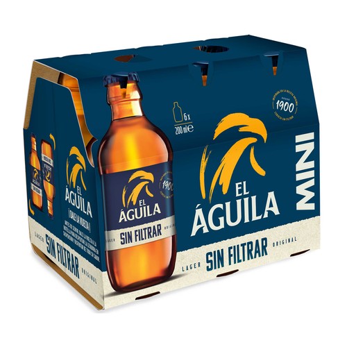 EL ÁGUILA Cerveza sin filtrar pack 6 uds. x 20 cl.