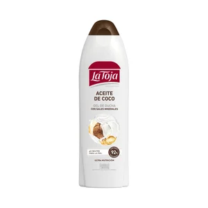 LA TOJA Gel de baño o ducha con sales minerales y aceite de coco para una piel nutrida 600 ml.