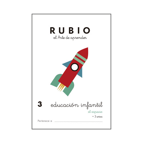 Cuadernillo Rubio Educación Infantil 3, El espacio, 3-5 años. Género: actividades. Editorial Rubio.