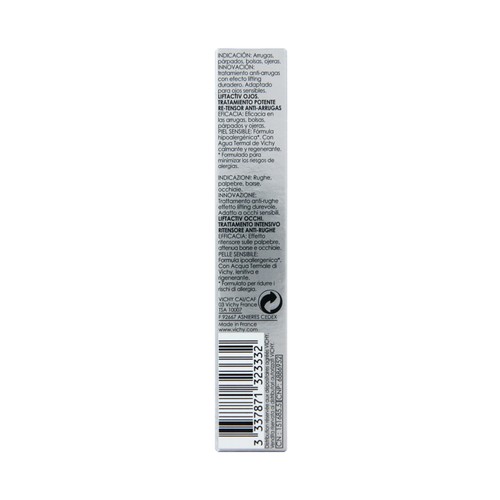 VICHY Tratamiento con agua termal, re-tensor anti-arrugas , calmante y regenerante VICHY Liftactiv 15 ml.