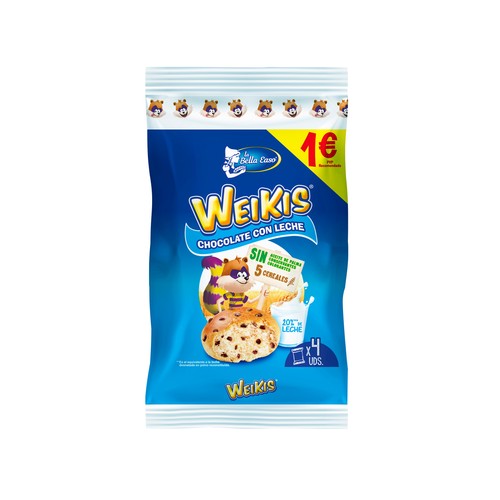 Brioche chocolate con leche LA BELLA EASO WEIKIS 4 uds.160 g.