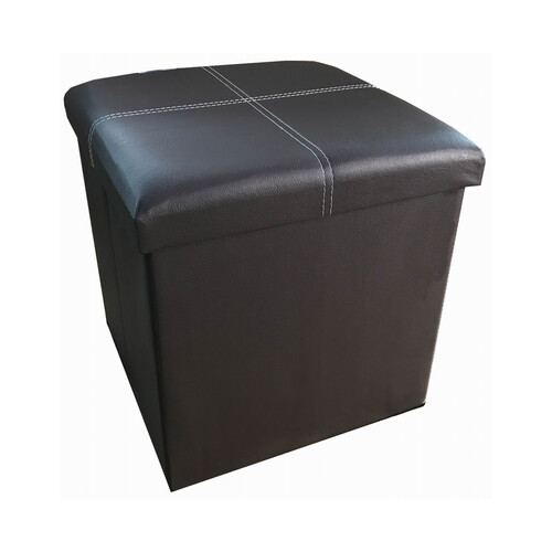 Puf de poliuretano cuadrado plegable con estructura de MDF y relleno de esponja disponible en colores surtidos, DECORACIÓN.