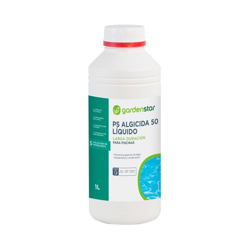 PS Algicida 50 líquido 1l para piscinas. GARDEN STAR