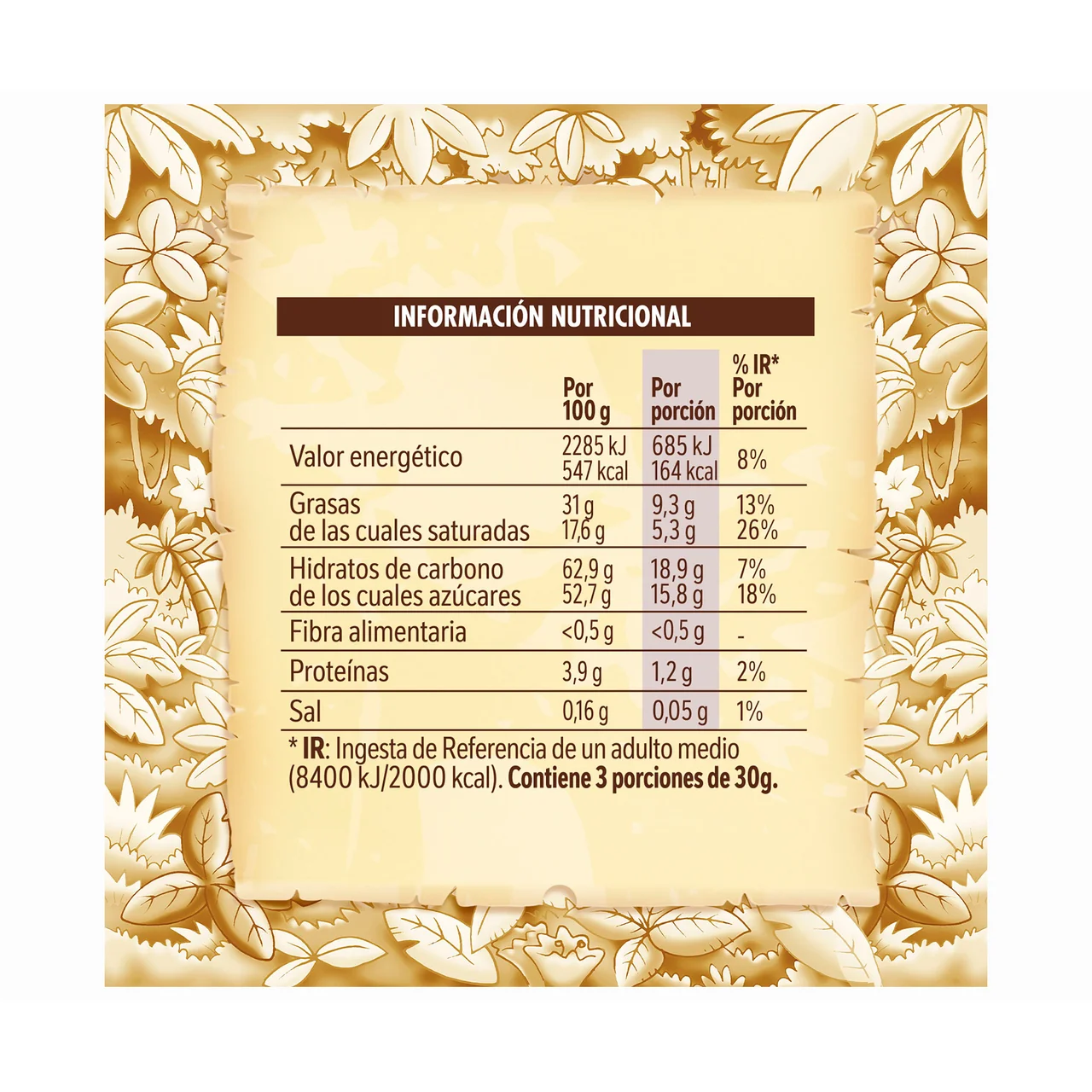 Chocolate blanco 90 gr.