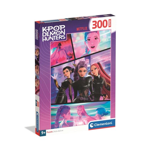 Puzzle 300 piezas super, K-POP Demon Hunters. CLEMENTONI.