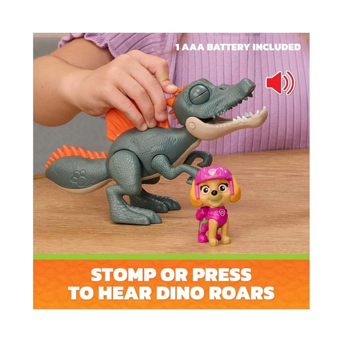 Dinosaurio rugiente y Skye PATRULLA CANINA