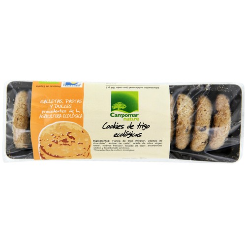 Cookies de trigo ecológicas CAMPOMAR Nature 150 g.