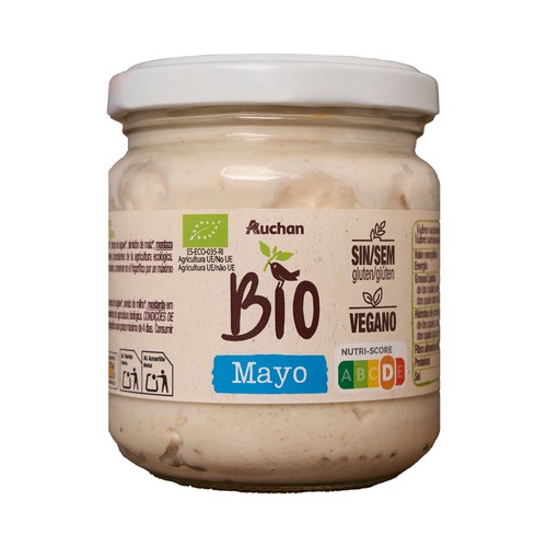PRODUCTO ALCAMPO Bio Salsa ecológica tipo mayonesa sin huevo, ni gluten ni lactosa 190 g.