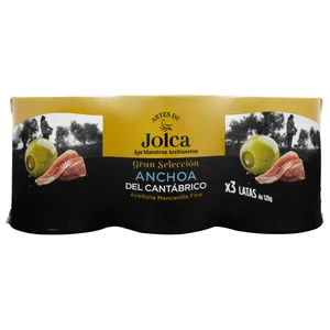 JOLCA Gran selección Aceitunas rellenas de anchoas del cantábrico 3 uds, 120 g.