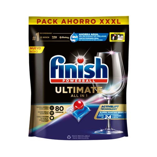 Detergente en pastillas para lavavajillas FINISH QUANTUM ULTIMATEA 84 uds.1050 g.