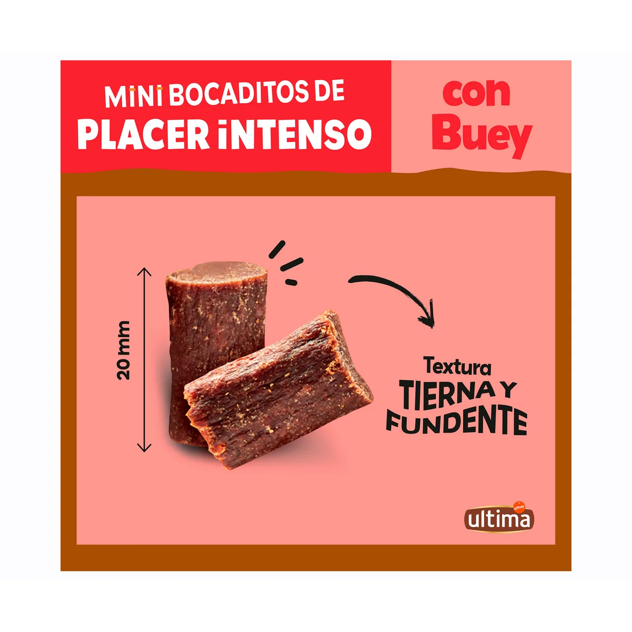 Snack perro mini bocaditos intensos ternera 40 gr.