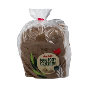 Imagen de AUCHAN Pan de molde 100% centeno 450 g.