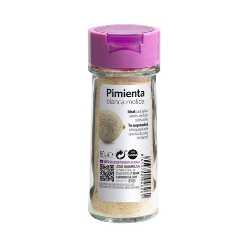 CARMENCITA Pimienta blanca molida 50 g.