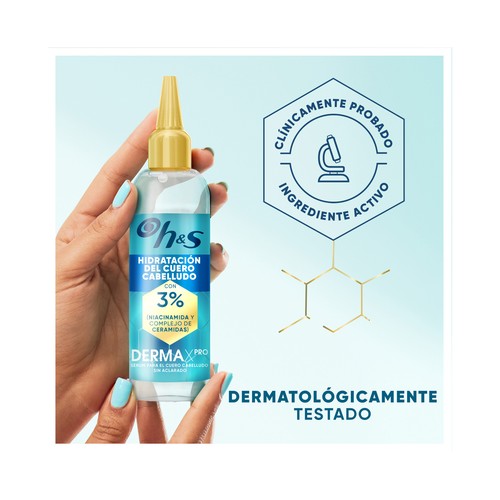 H&S Derma xpro Sérum capilar sin aclarado que ayuda a hidratar el cuero cabelludo 145 ml.