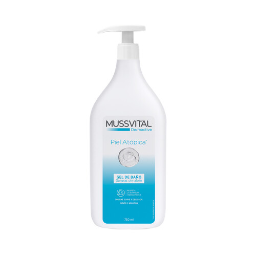 MUSSVITAL Dermative Gel de baño emoliente y sin jabón para pieles atópicas 750 ml.