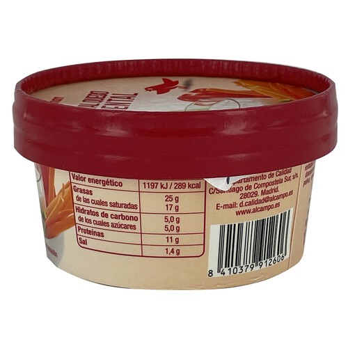 AUCHAN Crema de queso para untar Emmental 125 g. Producto Alcampo