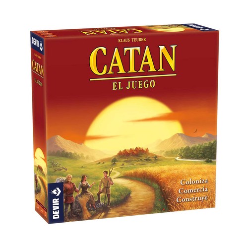 Juego de mesa de estrategia y gestión de recursos Los Colonos de Catán, de 3 a 4 jugadores DEVIR.