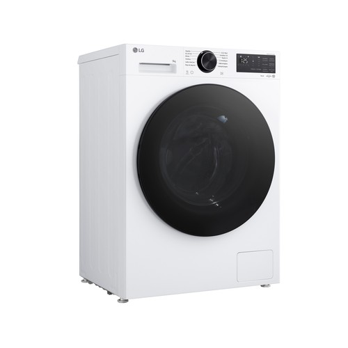 Lavadora LG F2X50S9TLB 9KG, color blanco, clasificación energética: A, 1200RPM, H: 85cm, A: 60cm, F: 47,5cm.
