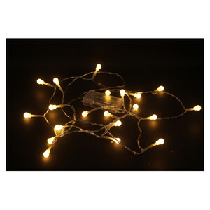 Imagen de Guirnalda de 20 luces LED blanco cálido con bolas, ACTUEL.