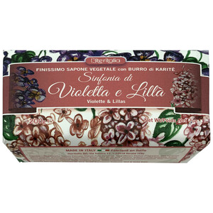Imagen de  ITERITALIA Pastilla de jabón para tocador con aroma a violetas y lilas 200 g.