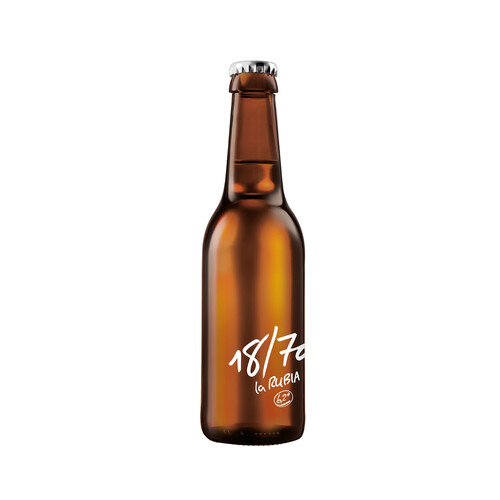 Cerveza rubia reserva, La Rubia 18/70 botella 33CL