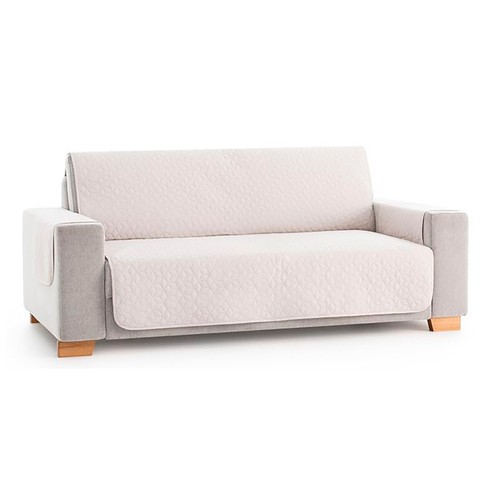Cubresofa acolchado antimanchas y antideslizante, 2 plazas, color marfil, BELMARTI.