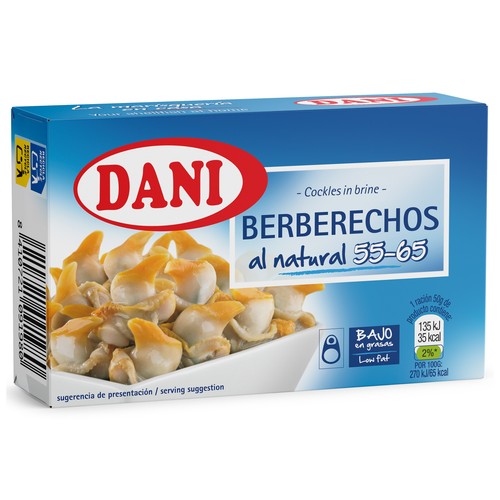 DANI Berberechos pequeños al natural lata de 58 g.