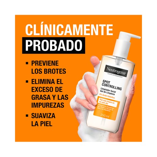 NEUTRÓGENA Spot controlling Rutina hidratante facial (50 ml) + limpiador facial (200 ml).