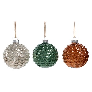 Imagen de Bola de Cristal con Efecto Piña 8cm modelos surtidos decoración para Árbol de Navidad, ACTUEL