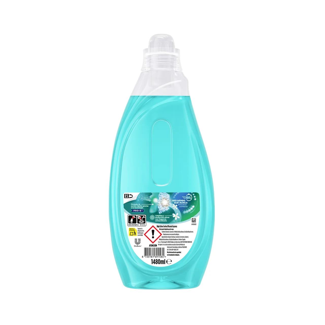 Detergente líquido ciclos cortos eficacia express 37 ds.