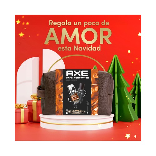 AXE Dark temptation Neceser con desodorante en spray (150 ml) y eau de toilette (100 ml).